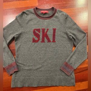Krimson Klover Gray and Red “Ski” Crewneck Sweater